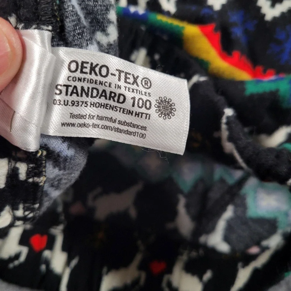 Hanna Andersson Fleece Pants Girls Medium Multicolor Fair Isle Christmas Pajamas